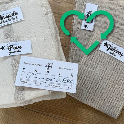 „urbană” croită, mix: Cânepă & pânză de bumbac și cânepă