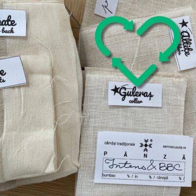 „urbană” croită, mix: INtens & pânză de bumbac și cânepă