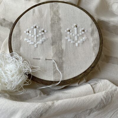 cu dungi / pânză tradițională de bumbac și cânepă