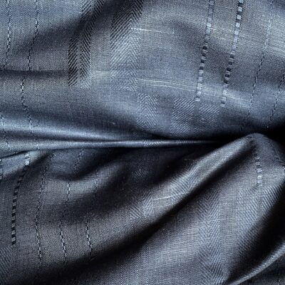 Pânză de in foarte fină gri petrol cu textură